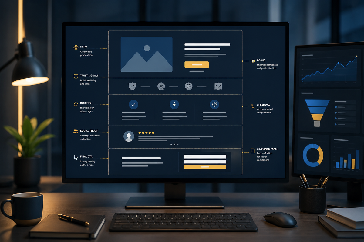 Estructura de una landing page enfocada en conversión