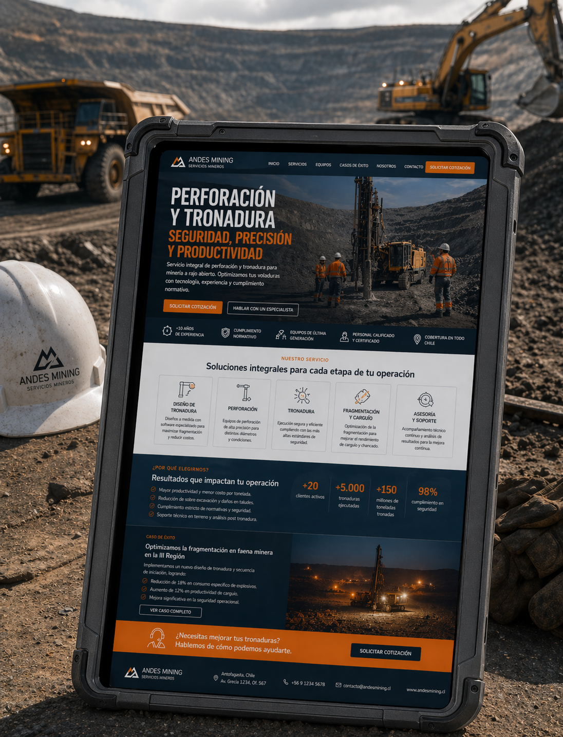 Esquema técnico de una landing page de alta conversión